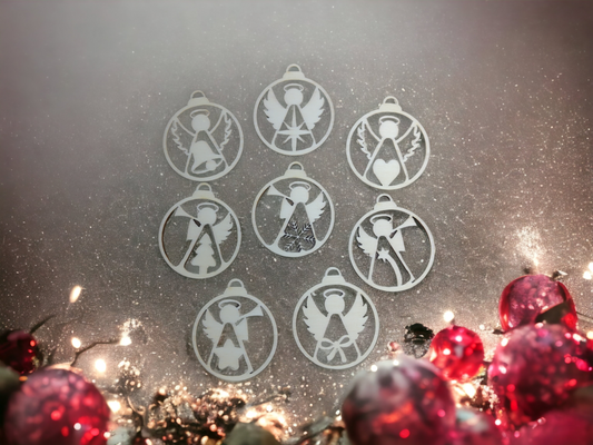 Sada 8ks vánočních ozdob s anděly